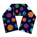 Doodle Planets Pattern Print Scarf