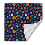 Doodle Planets Pattern Print Silk Bandana