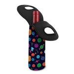 Doodle Planets Pattern Print Single Neoprene Wine Tote