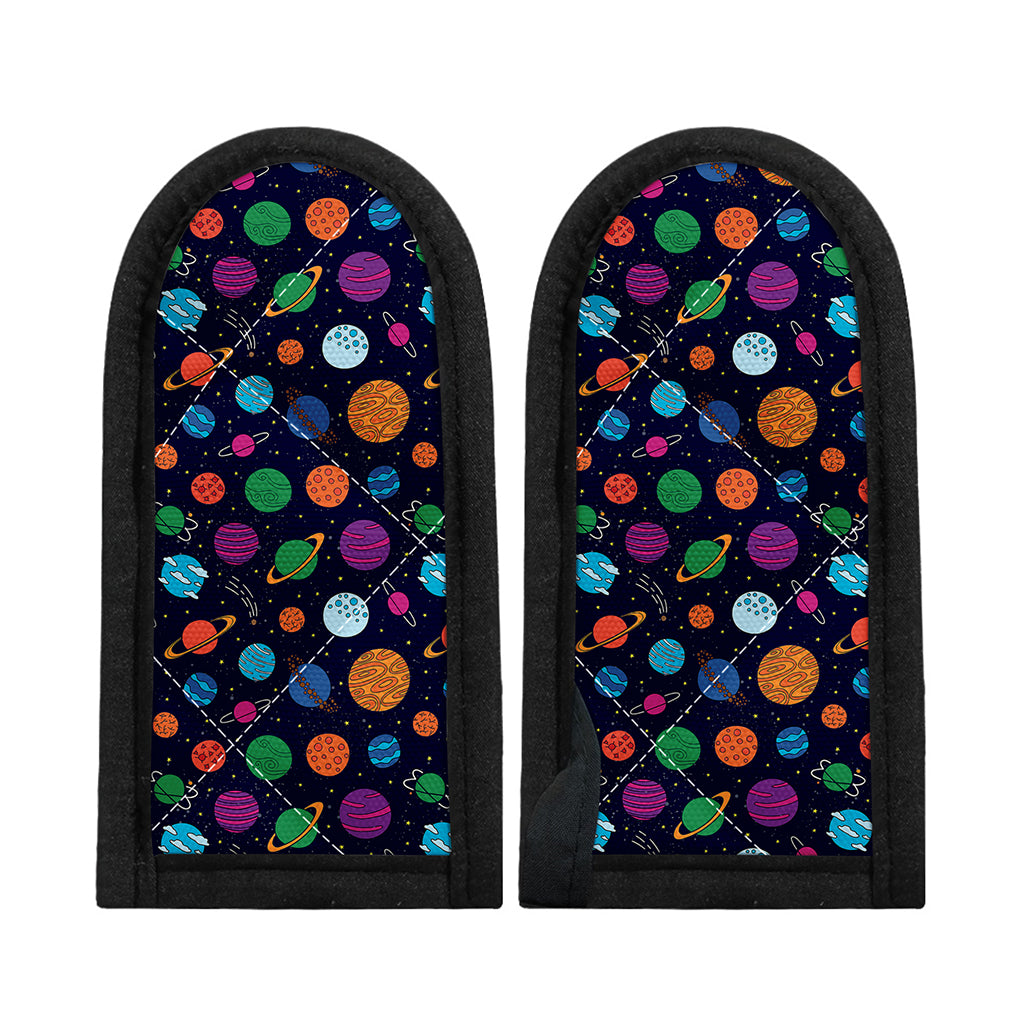 Doodle Planets Pattern Print Skillet Handle Cover