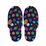 Doodle Planets Pattern Print Slippers
