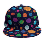Doodle Planets Pattern Print Snapback Cap