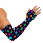 Doodle Planets Pattern Print Sun Protection Arm Sleeves