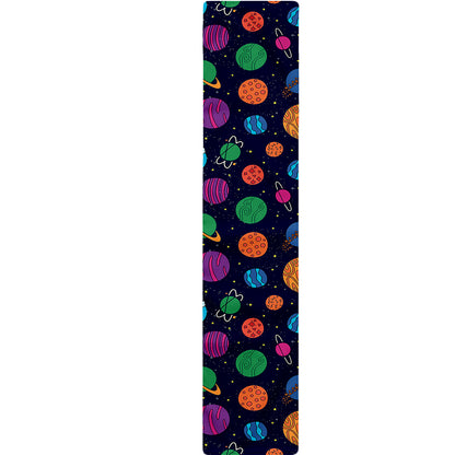Doodle Planets Pattern Print Table Runner