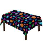 Doodle Planets Pattern Print Tablecloth