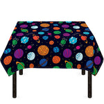 Doodle Planets Pattern Print Tablecloth
