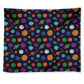 Doodle Planets Pattern Print Tapestry