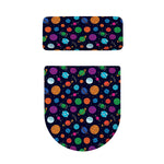 Doodle Planets Pattern Print Toilet Lid And Tank Cover Set