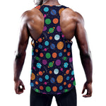 Doodle Planets Pattern Print Training Tank Top