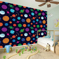 Doodle Planets Pattern Print Wall Sticker