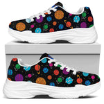 Doodle Planets Pattern Print White Chunky Shoes