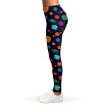 Doodle Planets Pattern Print Women's Leggings
