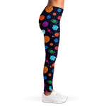 Doodle Planets Pattern Print Women's Leggings