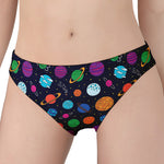 Doodle Planets Pattern Print Women's Panties