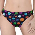 Doodle Planets Pattern Print Women's Thong