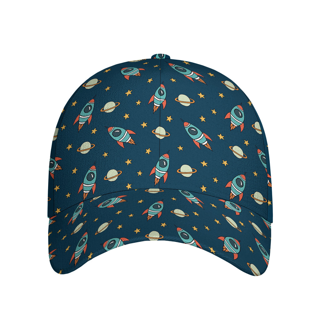 Doodle Rocket Pattern Print Baseball Cap