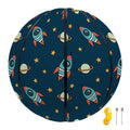 Doodle Rocket Pattern Print Basketball