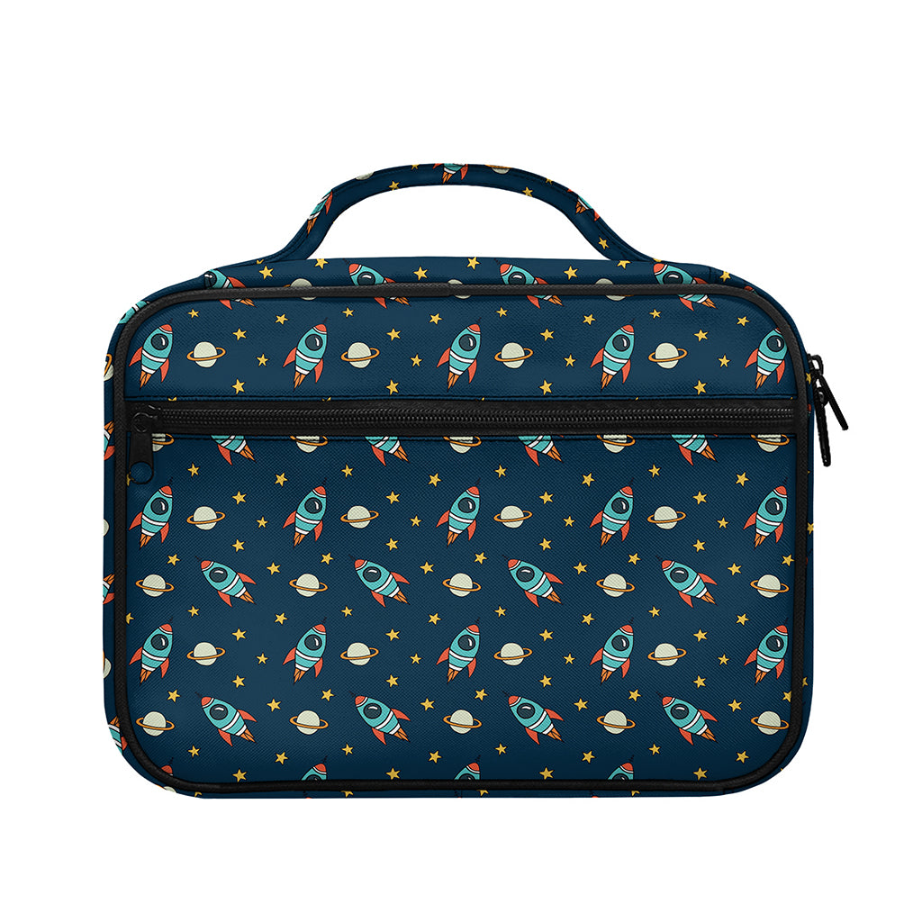 Doodle Rocket Pattern Print Briefcase Bible Bag