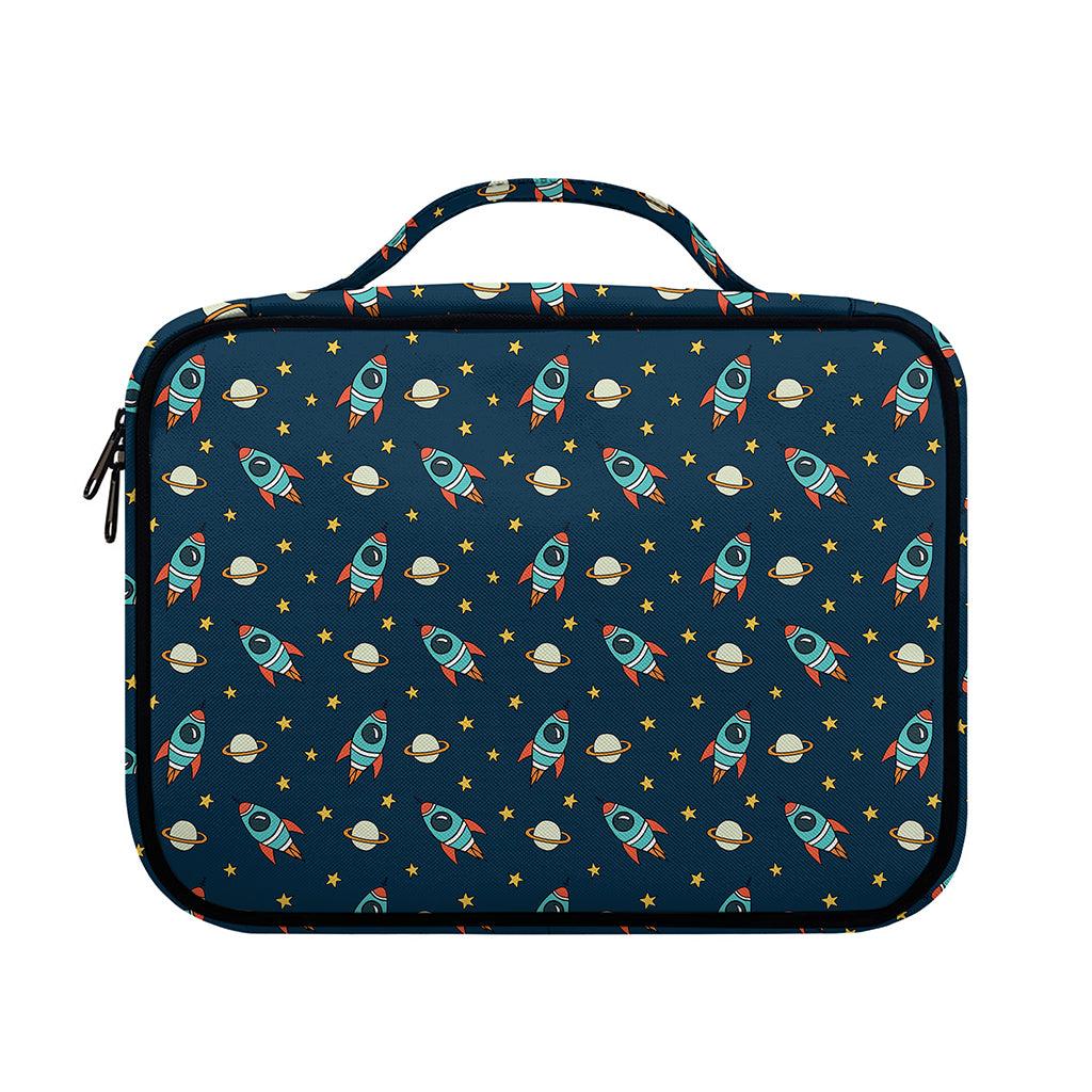 Doodle Rocket Pattern Print Briefcase Bible Bag