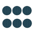 Doodle Rocket Pattern Print Coaster Set