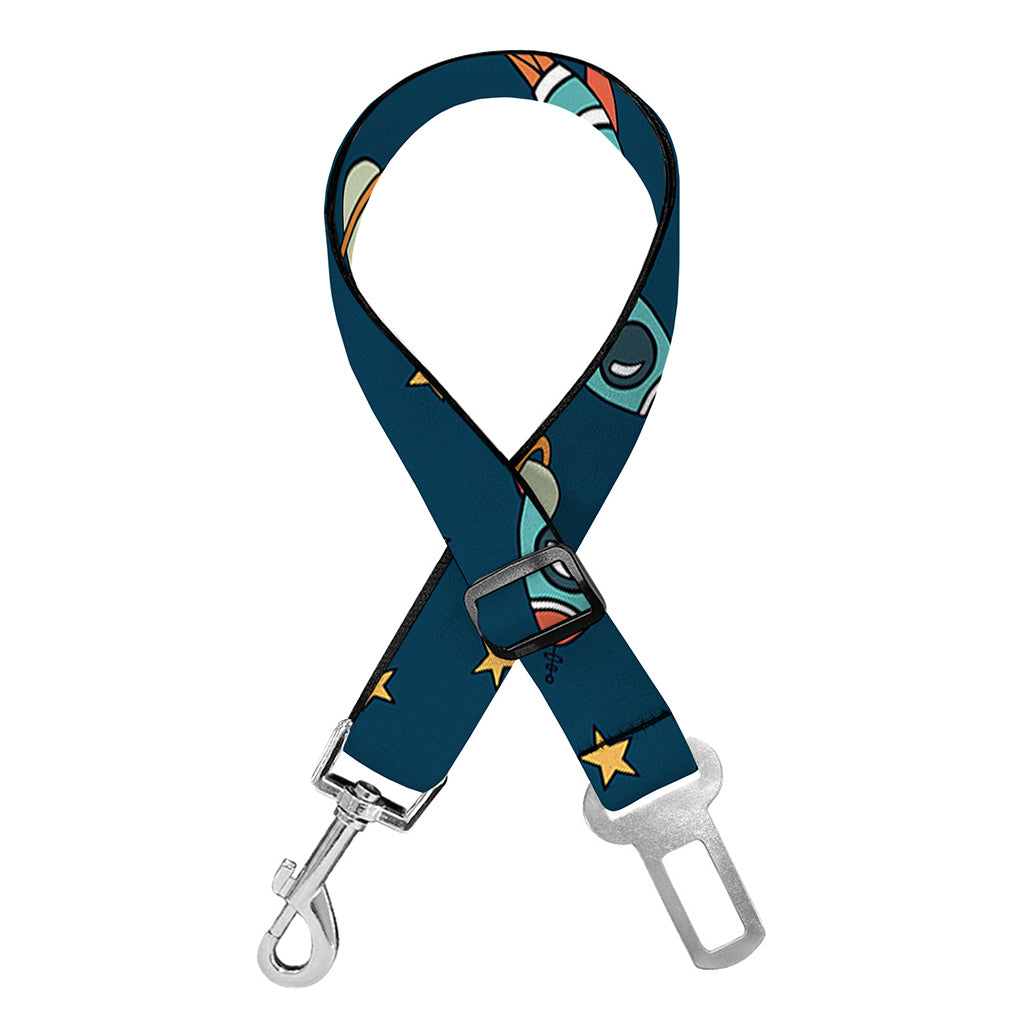 Doodle Rocket Pattern Print Dog Seat Belt