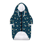 Doodle Rocket Pattern Print Dog Zip Up Hoodie