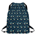 Doodle Rocket Pattern Print Drawstring Backpack