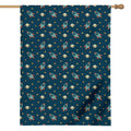 Doodle Rocket Pattern Print House Flag