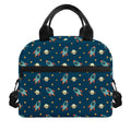 Doodle Rocket Pattern Print Insulated Lunch Bag