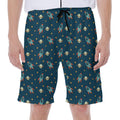 Doodle Rocket Pattern Print Men's Beach Shorts