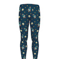 Doodle Rocket Pattern Print Men's Leggings