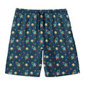 Doodle Rocket Pattern Print Men's Swim Trunks