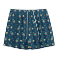 Doodle Rocket Pattern Print Mesh Shorts
