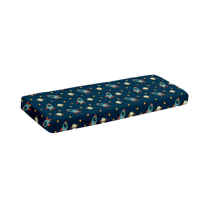 Doodle Rocket Pattern Print Piano Keyboard Cover