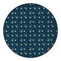 Doodle Rocket Pattern Print Round Floor Mat
