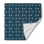 Doodle Rocket Pattern Print Silk Bandana