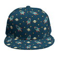 Doodle Rocket Pattern Print Snapback Cap