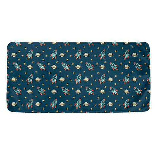 Doodle Rocket Pattern Print Towel