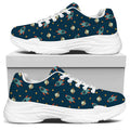 Doodle Rocket Pattern Print White Chunky Shoes