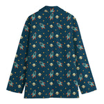 Doodle Rocket Pattern Print Women's Blazer