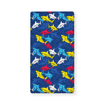 Doodle Shark Pattern Print Baby Crib Sheet