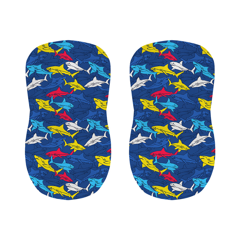 Doodle Shark Pattern Print Bar Stool Covers