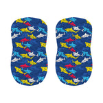 Doodle Shark Pattern Print Bar Stool Covers