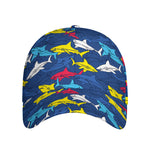 Doodle Shark Pattern Print Baseball Cap