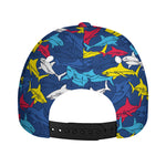 Doodle Shark Pattern Print Baseball Cap