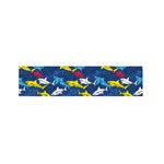 Doodle Shark Pattern Print Bed Runner