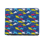 Doodle Shark Pattern Print Bifold Wallet