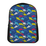 Doodle Shark Pattern Print Casual Backpack