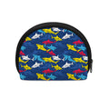 Doodle Shark Pattern Print Coin Purse