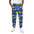 Doodle Shark Pattern Print Cotton Sweatpants